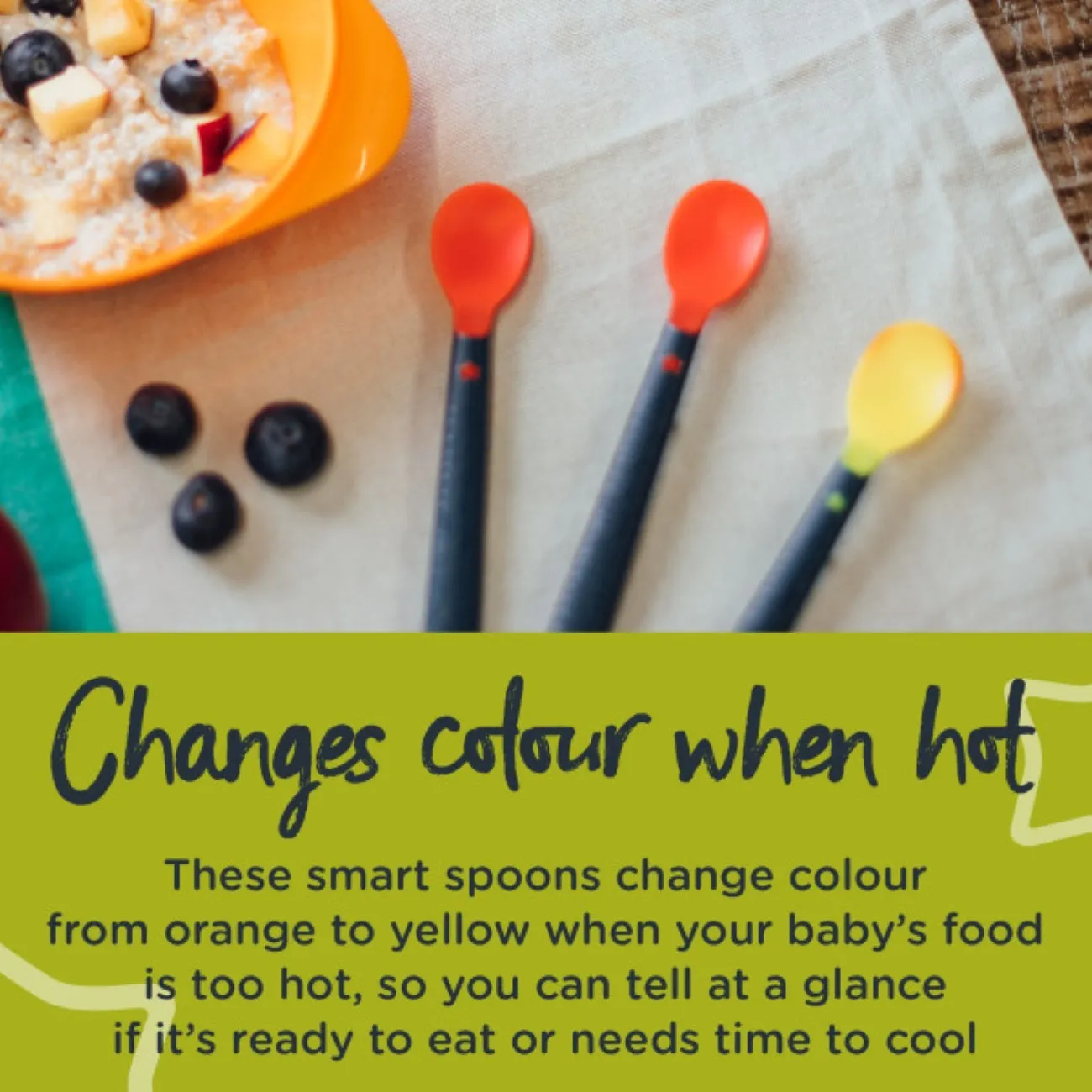 Heat Sense Soft Weaning Spoons - Pack of 4