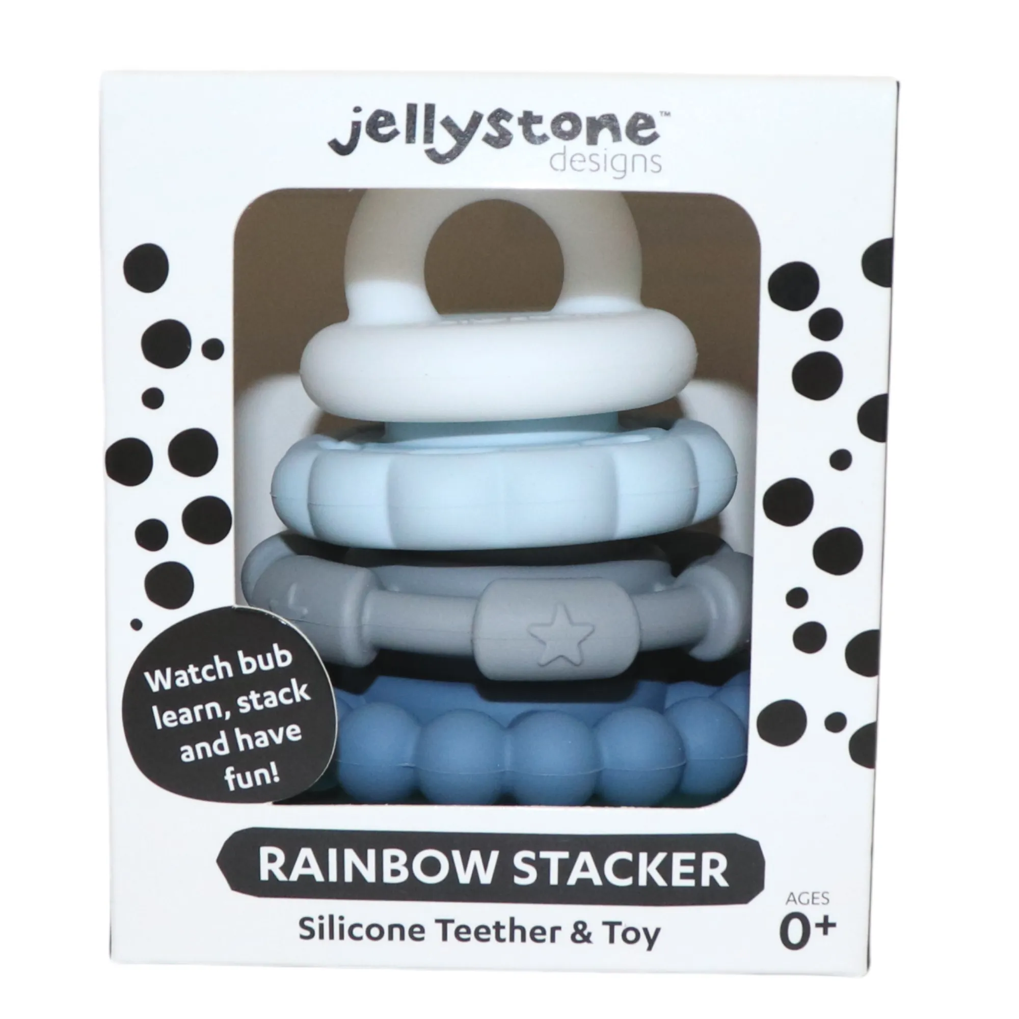 JellyStone Rainbow Stacker Teether & Toy - Ocean