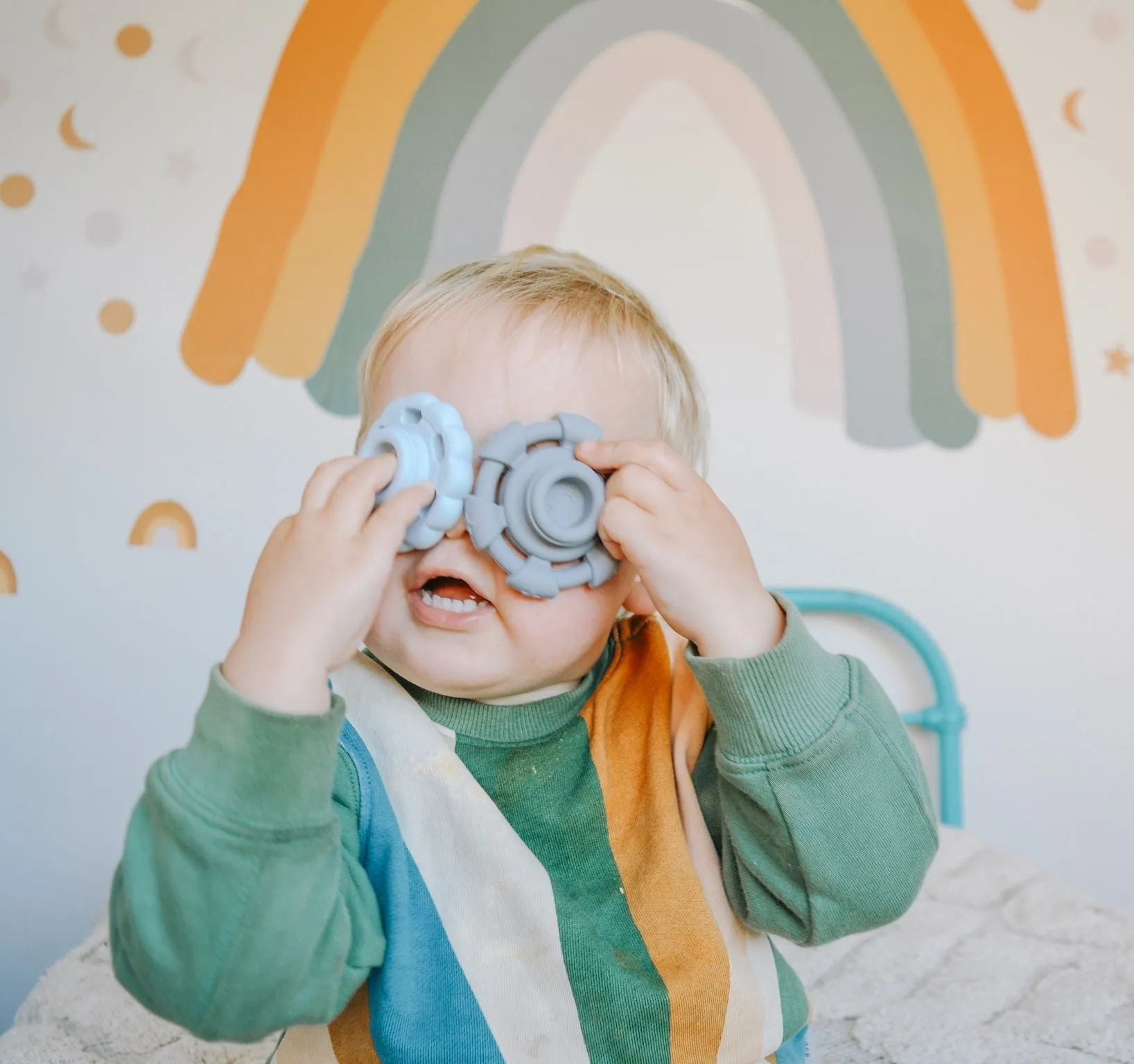 JellyStone Rainbow Stacker Teether & Toy - Ocean
