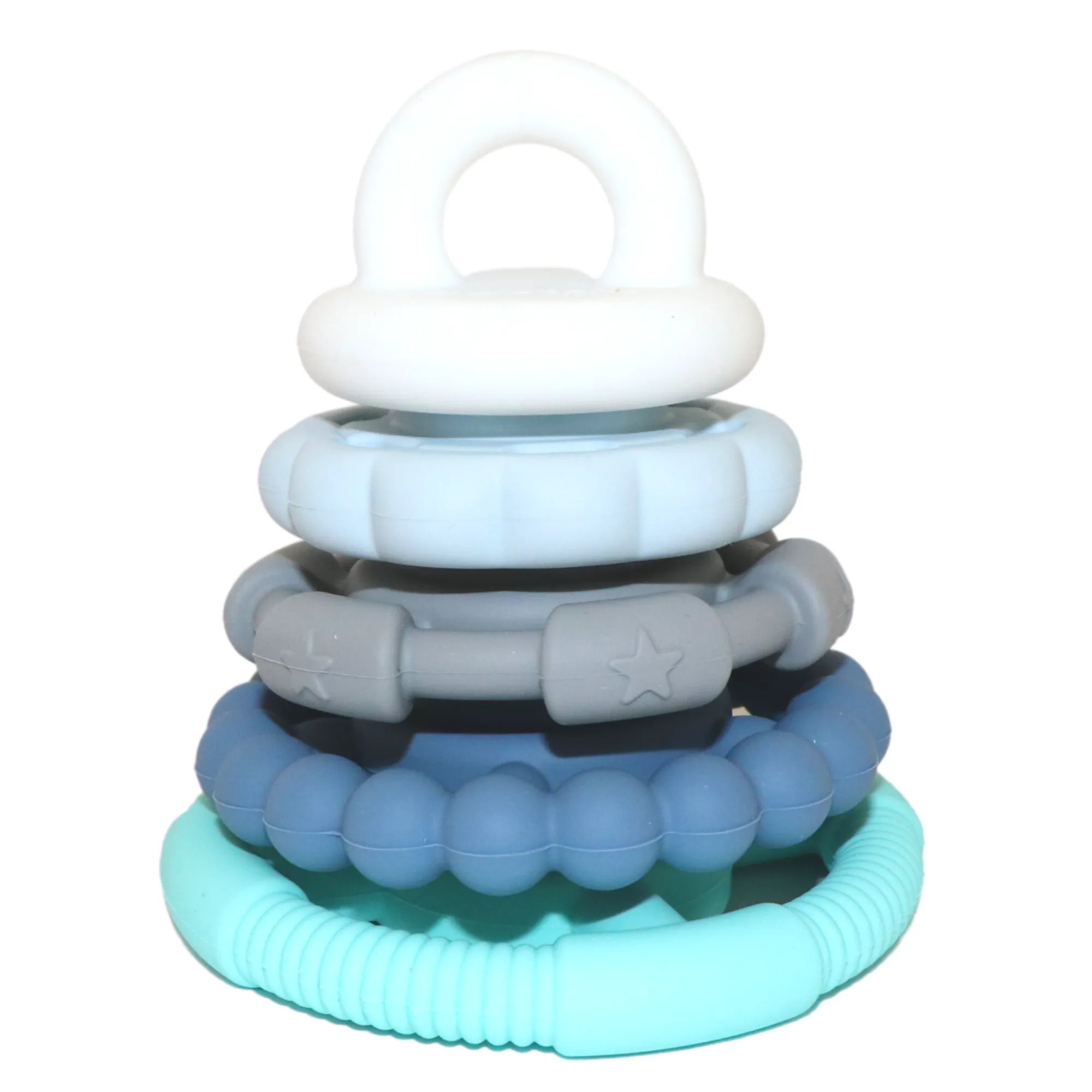 JellyStone Rainbow Stacker Teether & Toy - Ocean
