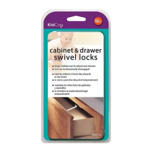 Kidco 12-Pack Swivel Cabinet and Drawer Locks