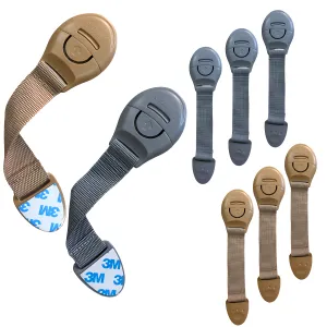 KidDough Furniture Safety Locks for Kids-Pack of 4 Beige 4 Grey Locks
