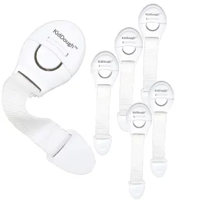 KidDough Furniture Safety Locks for Kids- Pack of 6 White Locks