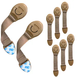 KidDough Furniture Safety Locks for Kids- Pack of 8 Beige Locks