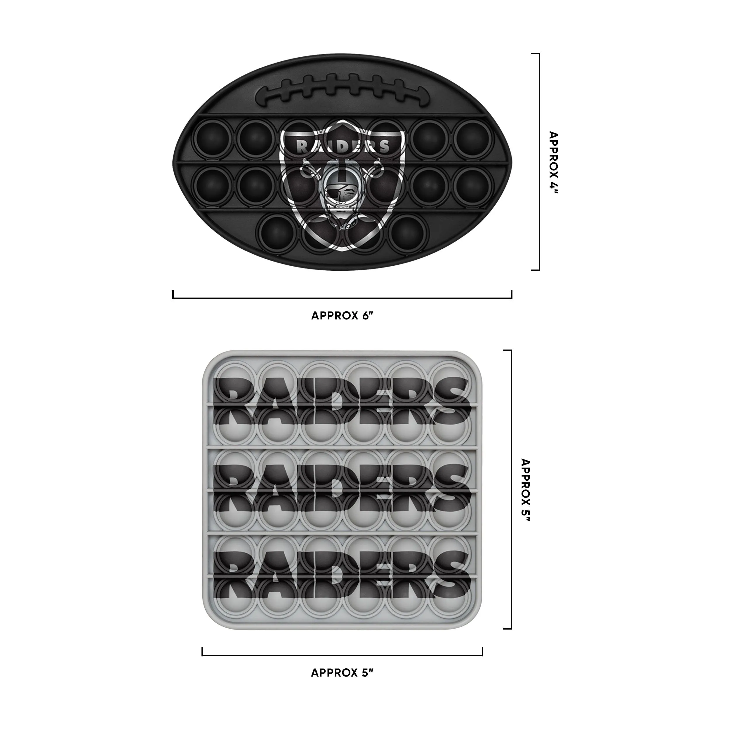 Las Vegas Raiders NFL 2 Pack Ball & Square Push-Itz Fidget
