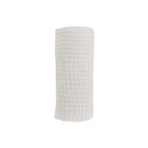 Little Unicorn Cotton Muslin Swaddle / Tan Gingham