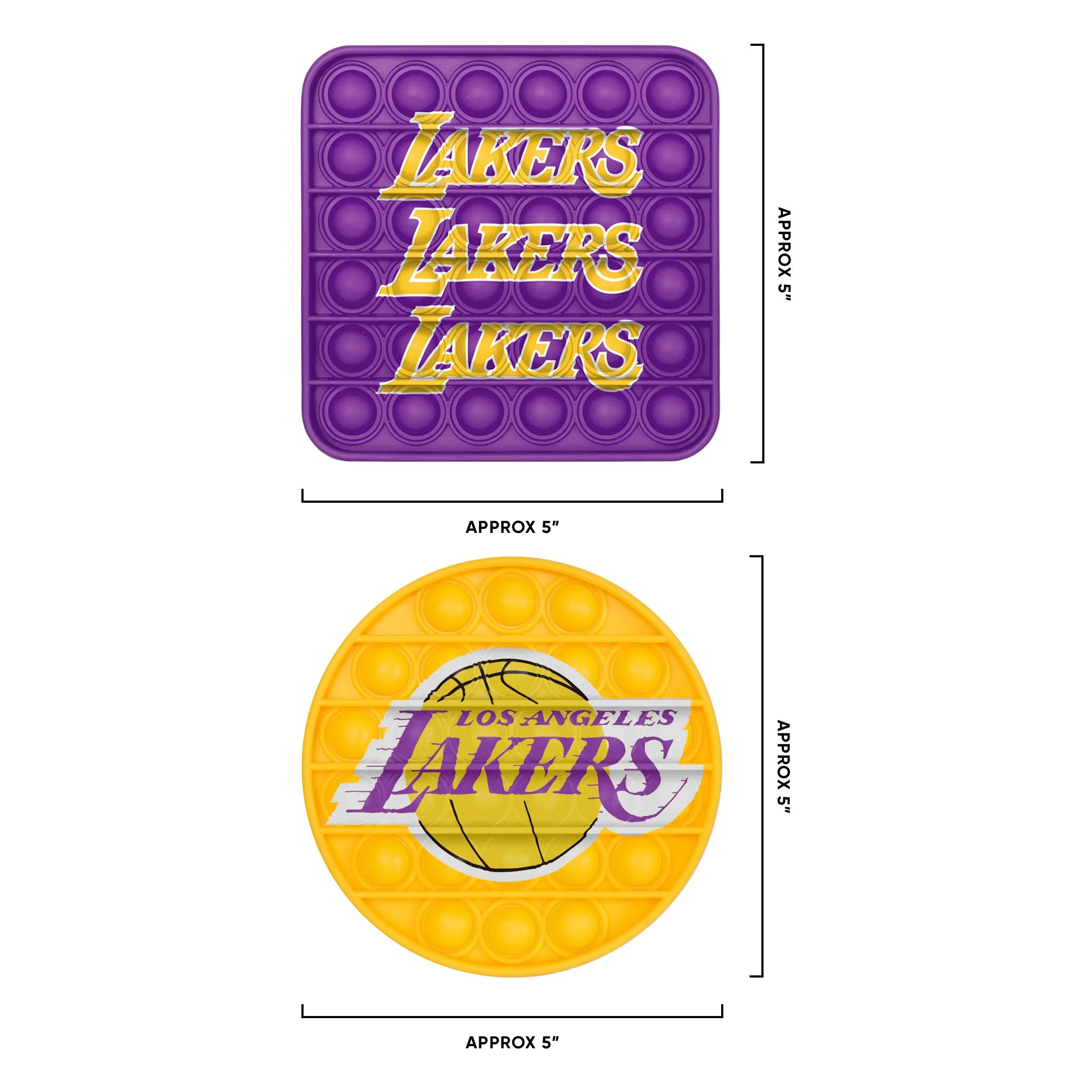 Los Angeles Lakers NBA 2 Pack Ball & Square Push-Itz Fidget