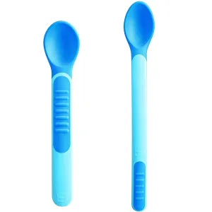MAM Heat Sensitive Spoons And Cover 6m  Blue