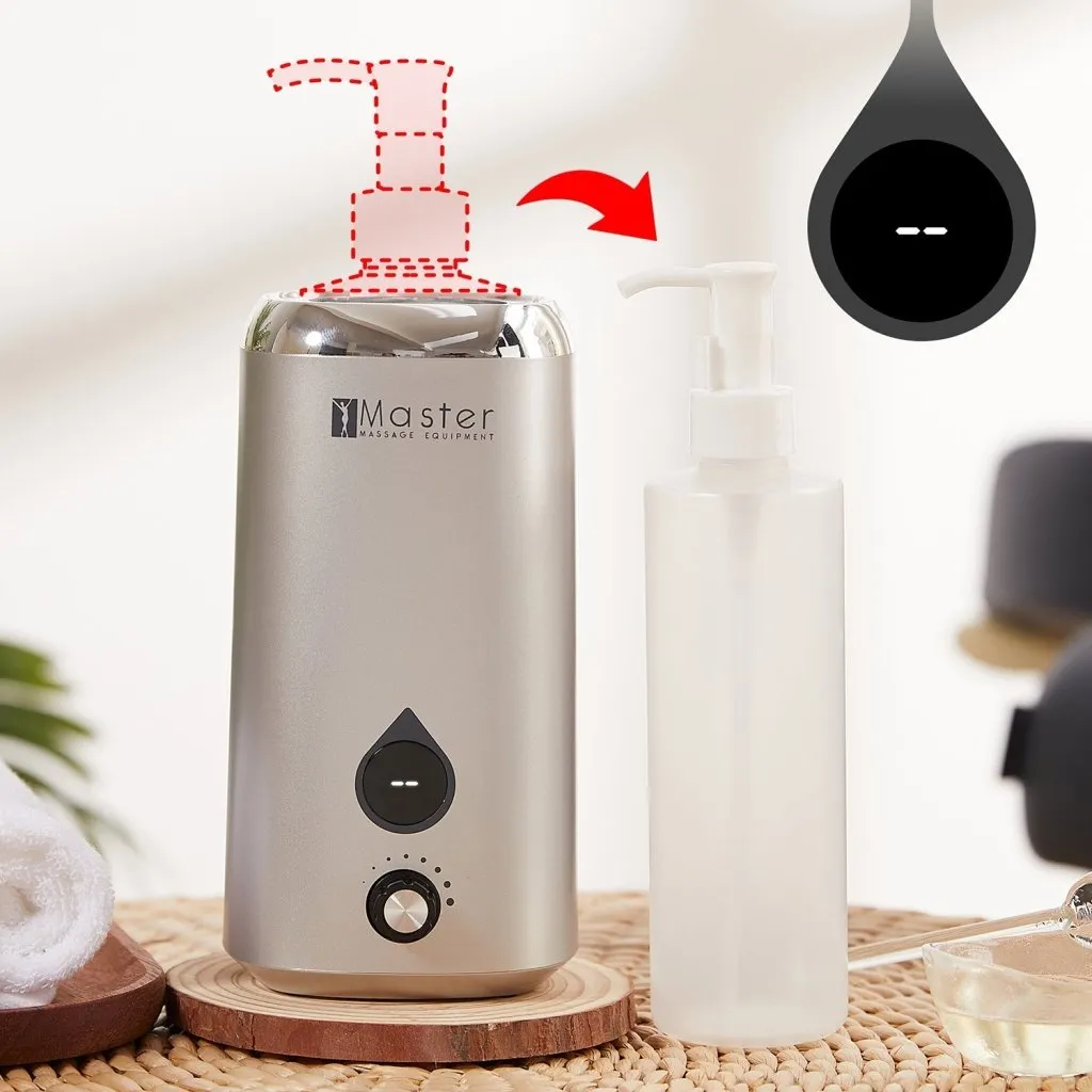 Master Single Bottle Massage Oil Warmer Lotion Warmer Dispenser Heated for Body Cream Heating Device for Massage Therapy & Personal Use- Quick Oil & Lotion Warmer Heats up