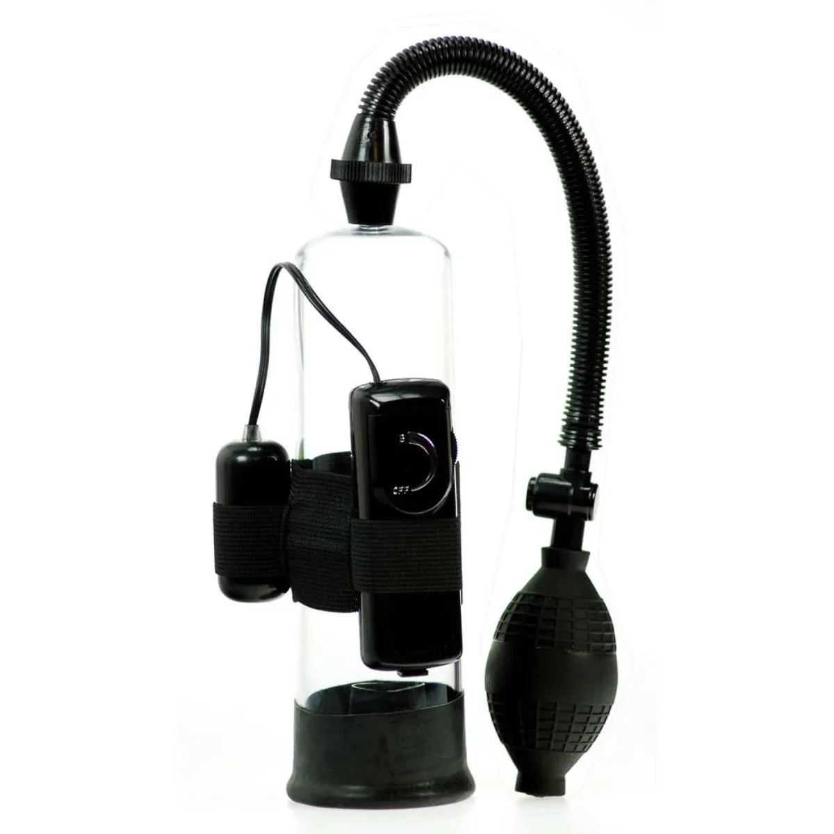 Me You Us Ultimate Power Vibrating Suction Penis Pump Black Clear