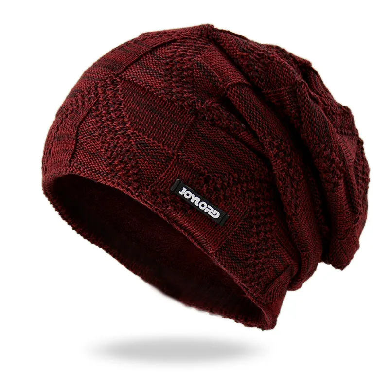 Mens Winter Hats Autumn and Winter Knitted Hat Woolen Cap Ear Protection Warm Hat