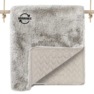 meribel faux-fur blanket