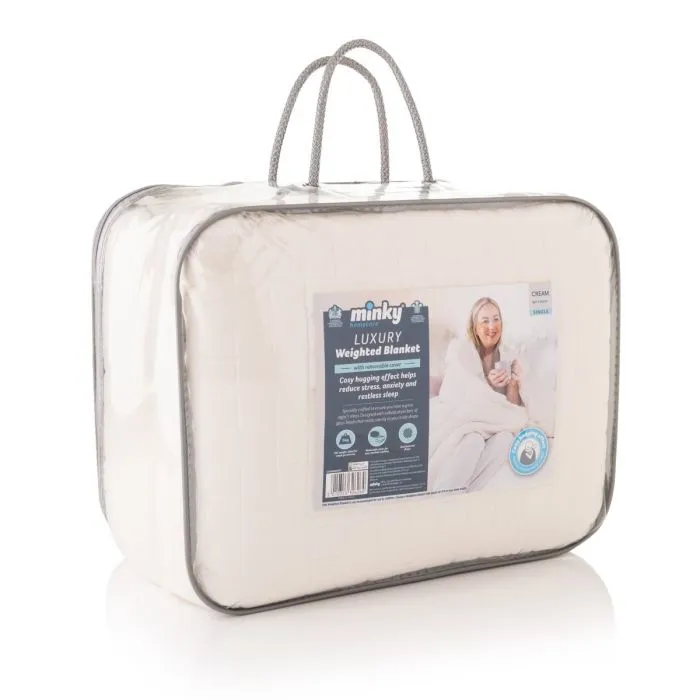 Minky Luxury Weighted Blanket with Removable Cover - Single