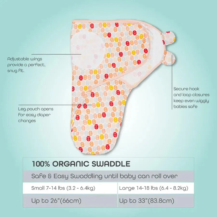 Moon Organic Swaddler Pack of 2 (Pink)