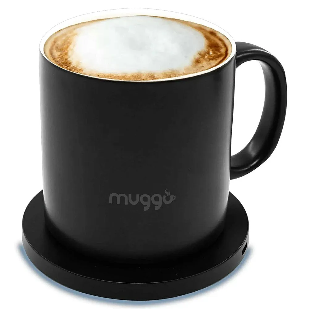Muggo Volt 355ml 2-in-1 Smart Coaster Cup - Black | 745