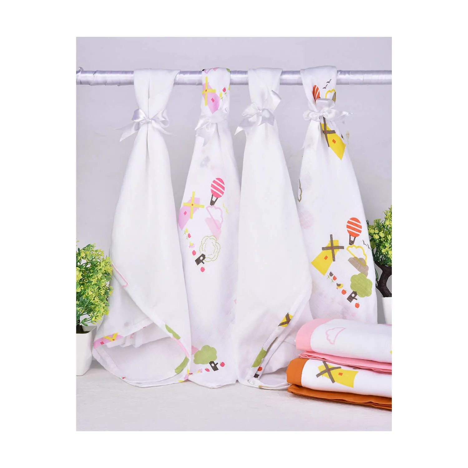 Muslin Blanket - 6 Layered - Dutch Country Pink