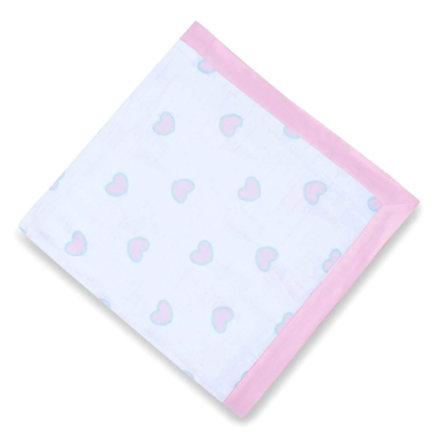 Muslin Blanket - 6 Layered - Heart/Ice-Cream Print