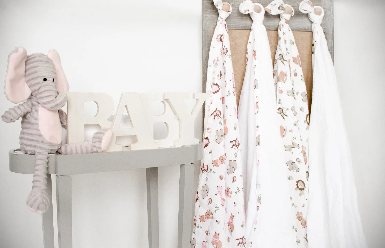 Muslin Swaddle - 2Pc Set - Zoo Pink