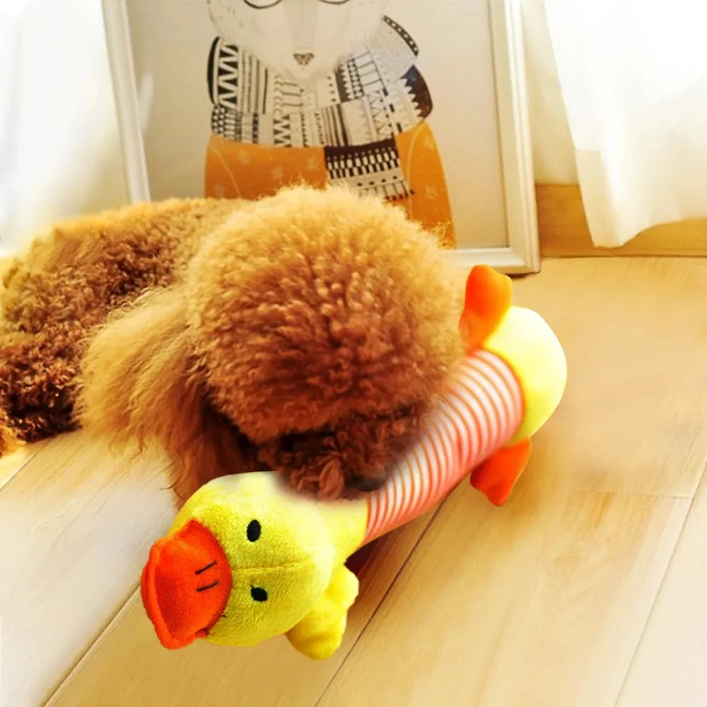 Plush Cute Elephant, Duck, Pig Pet Toys | Squeak Sound Dog and Cat Toys | Funny Fleece Durable Chew Molar Toy | Fit for All Pets