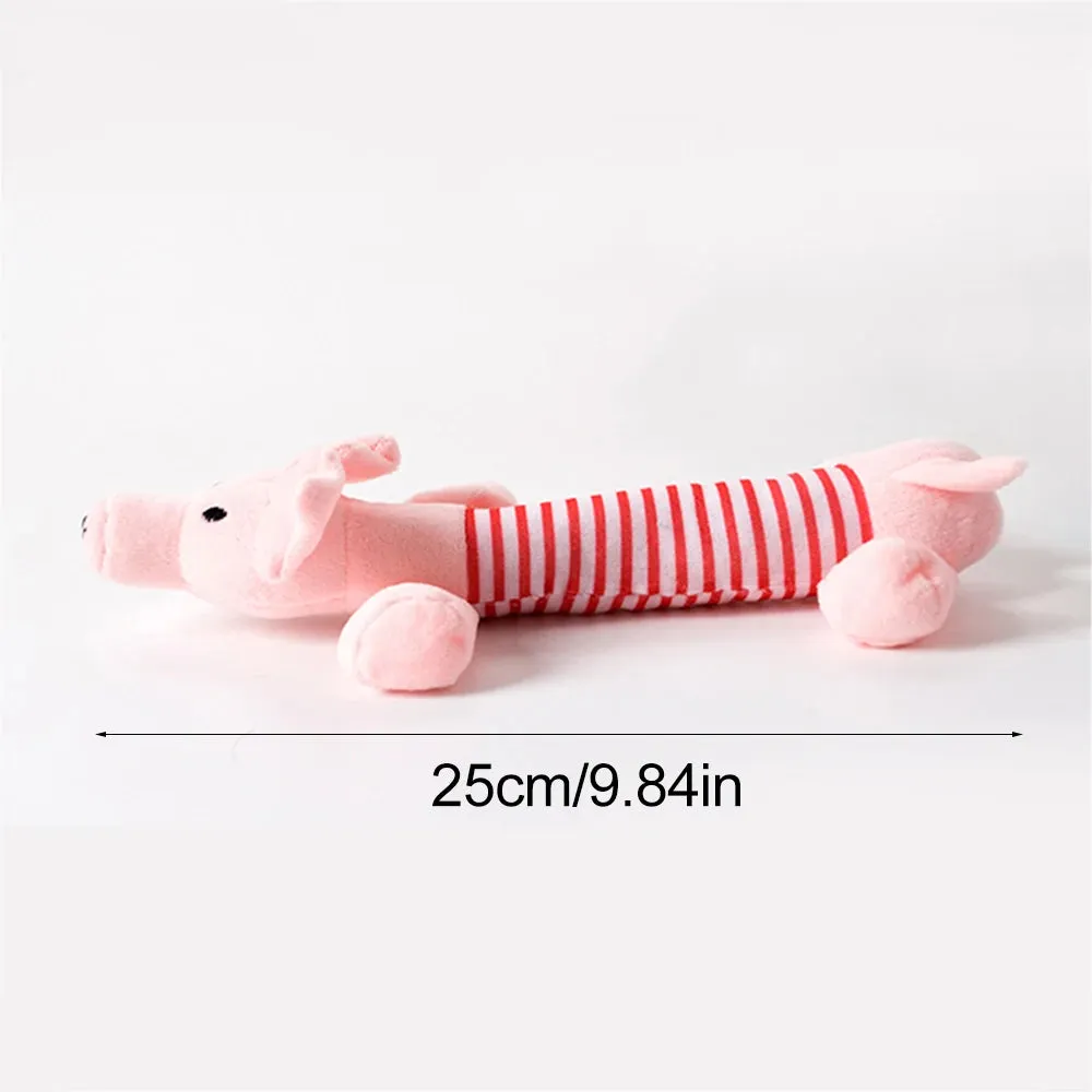 Plush Cute Elephant, Duck, Pig Pet Toys | Squeak Sound Dog and Cat Toys | Funny Fleece Durable Chew Molar Toy | Fit for All Pets