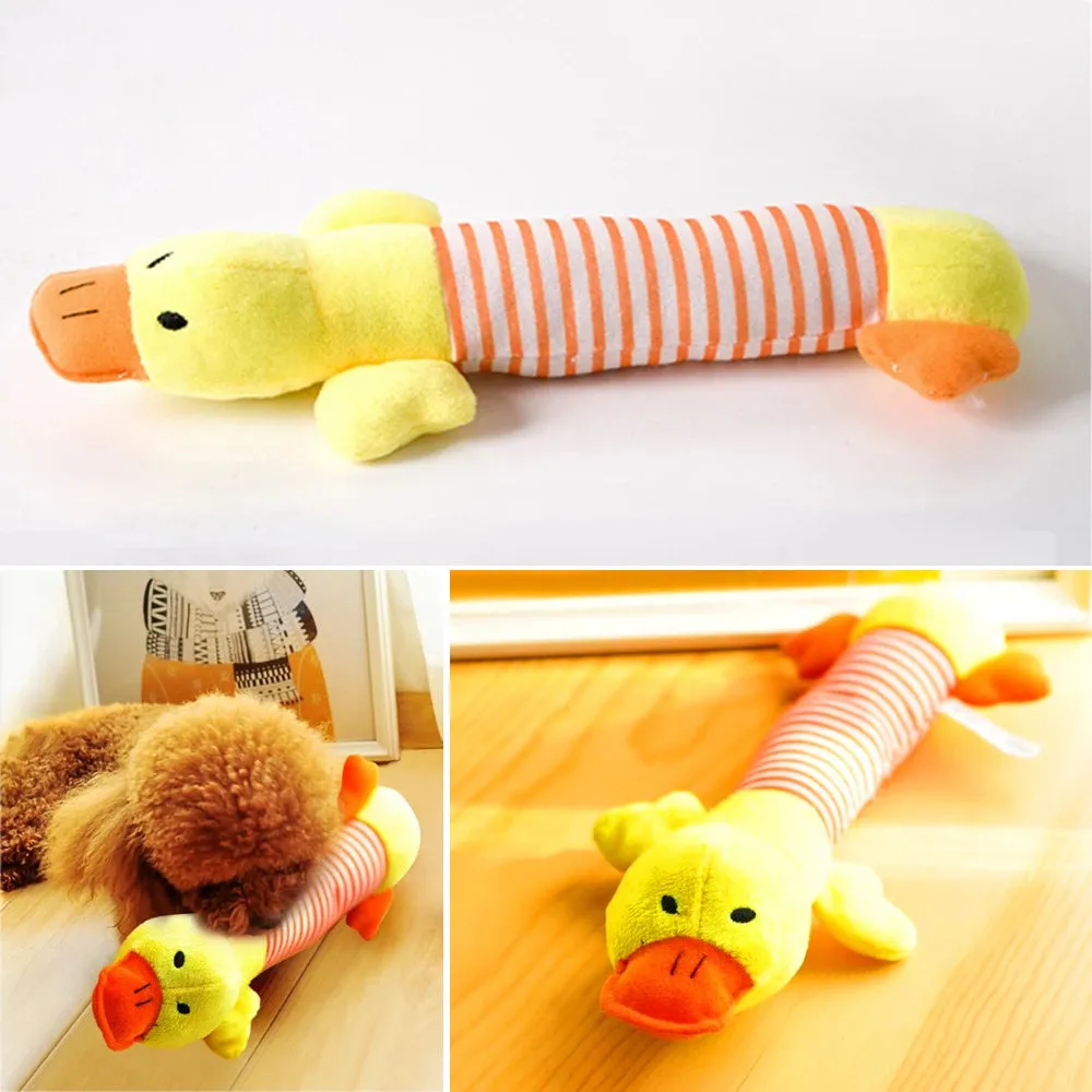 Plush Cute Elephant, Duck, Pig Pet Toys | Squeak Sound Dog and Cat Toys | Funny Fleece Durable Chew Molar Toy | Fit for All Pets