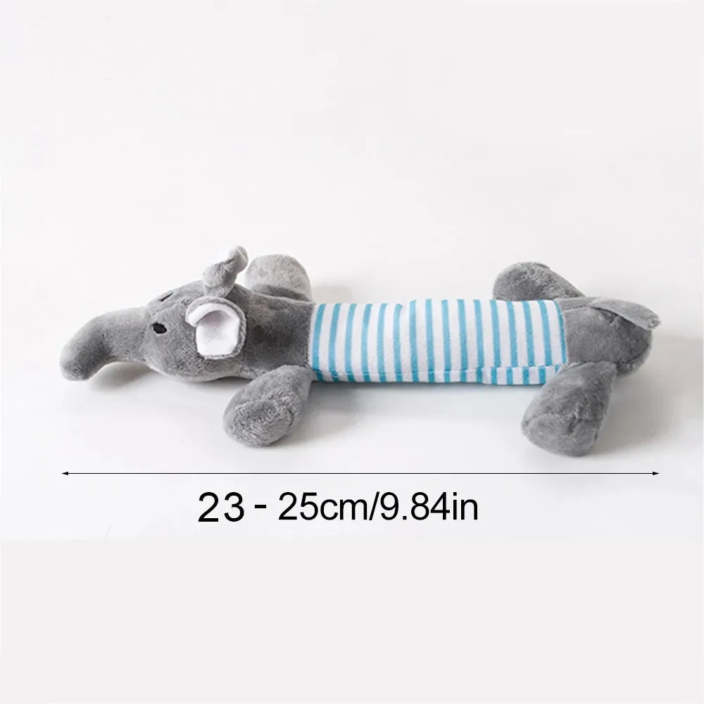 Plush Cute Elephant, Duck, Pig Pet Toys | Squeak Sound Dog and Cat Toys | Funny Fleece Durable Chew Molar Toy | Fit for All Pets