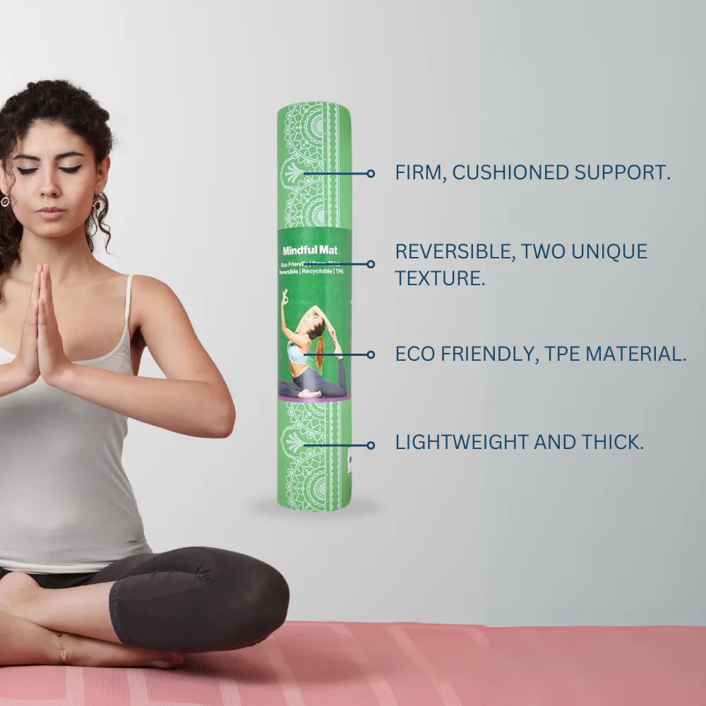 Premium 6mm Print Reversible Yoga Mat- Mystic Owl