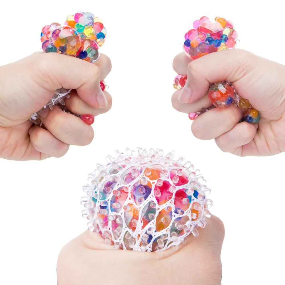 PROLOSO 12 Pack Squishy Toys Fidget Mesh Grape Stress Release Water Beads