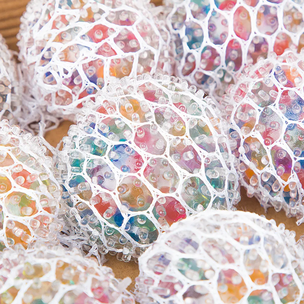 PROLOSO 12 Pack Squishy Toys Fidget Mesh Grape Stress Release Water Beads