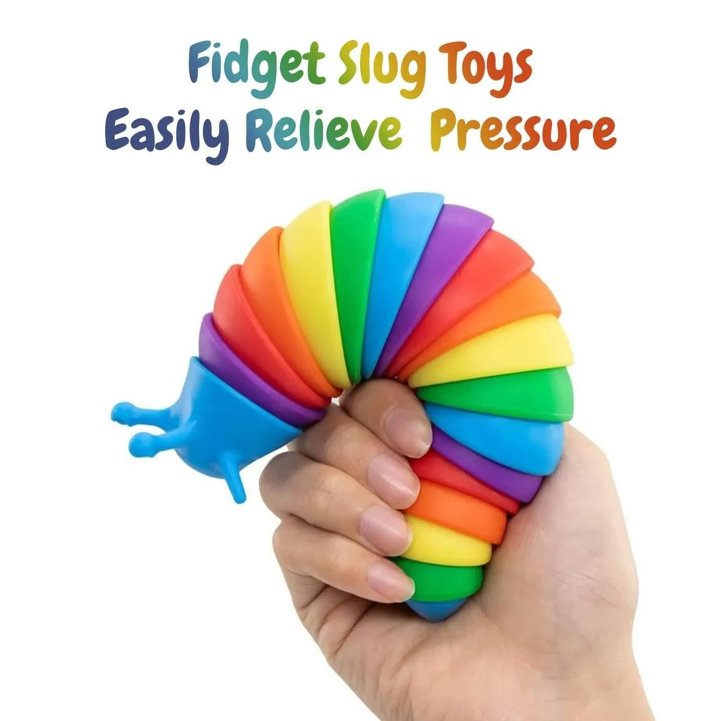 Rainbow Fidget Slug Toy
