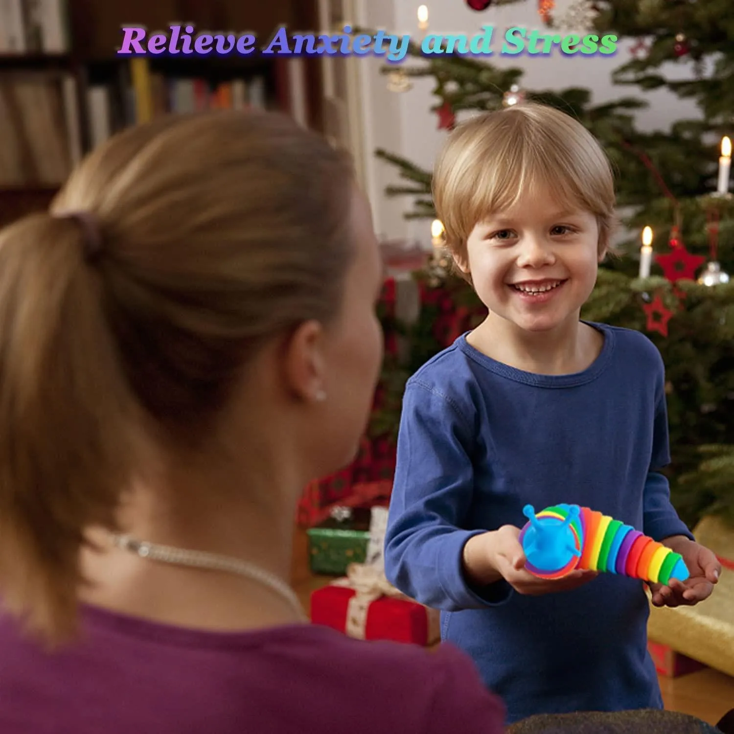 Rainbow Fidget Slug Toy
