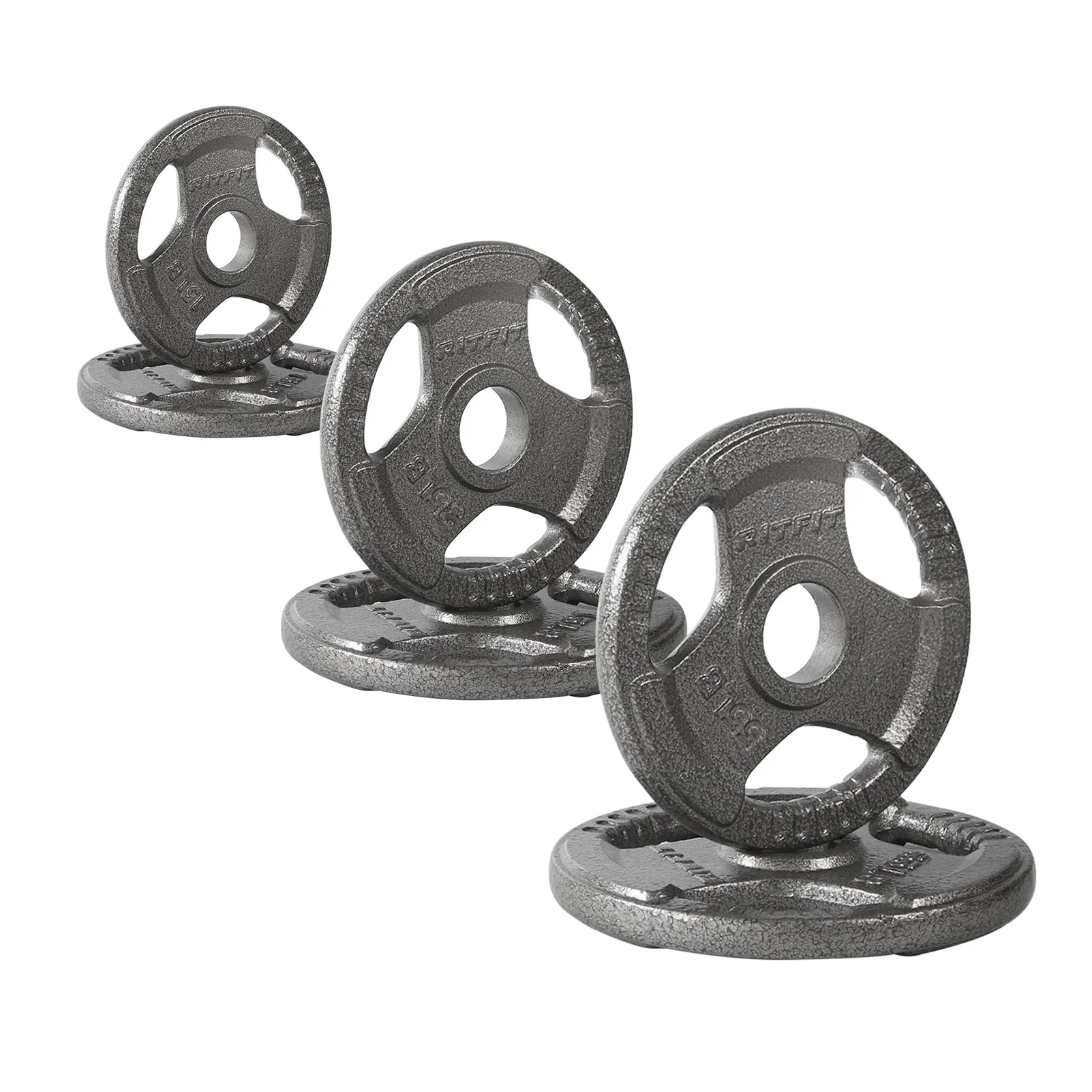 RitFit Cast Iron Weight Plates Set 2-Inch Olympic Grip Plates