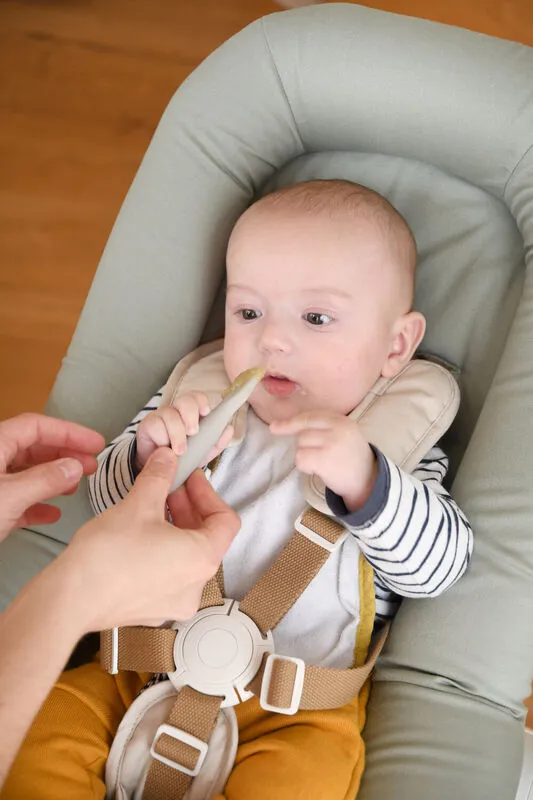 Set of 2 Silicone Pre-Feeding Spoons - Terracotta/Velvet Grey
