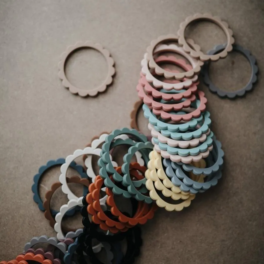 Silicone Flower Teething Bracelet [Set of 3]