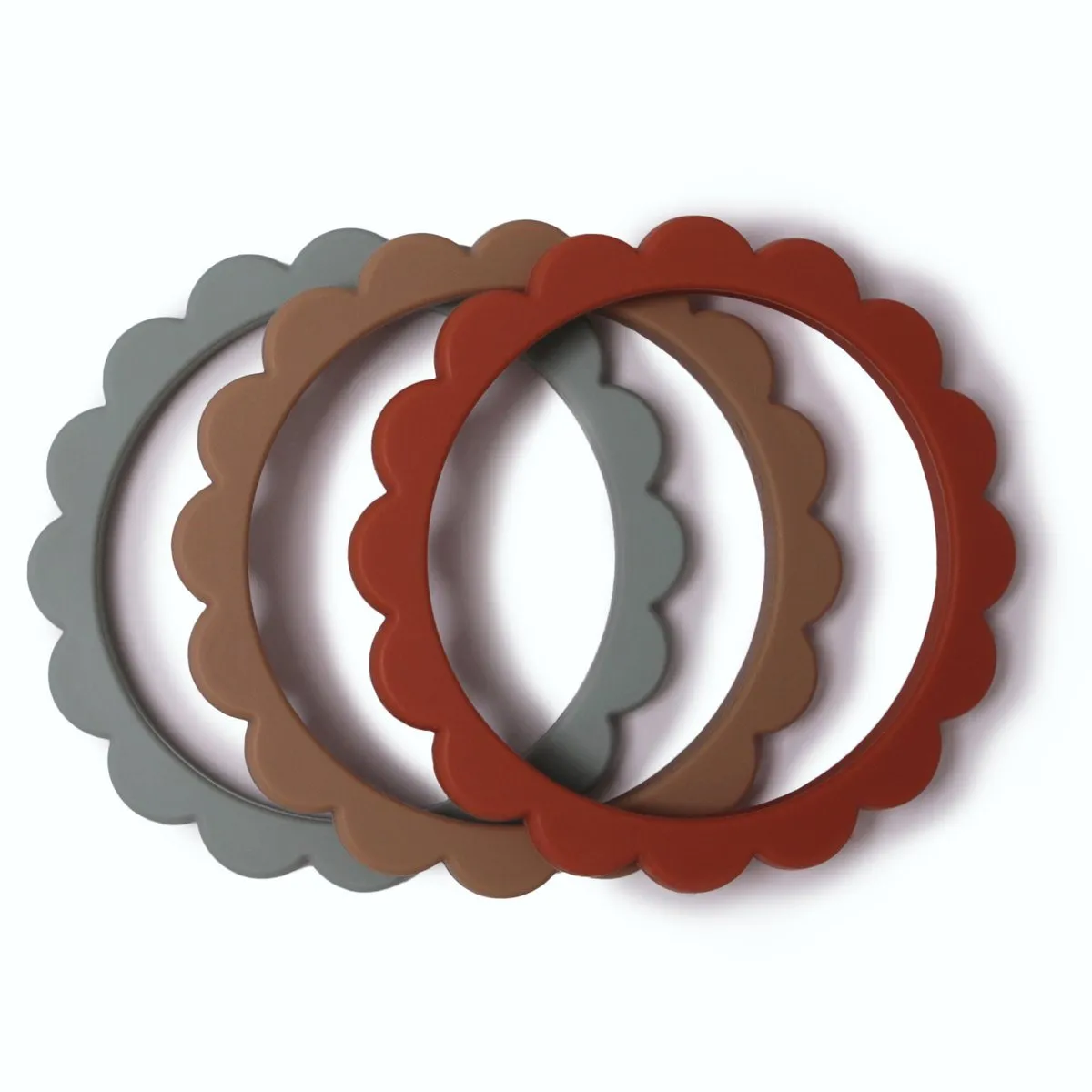 Silicone Flower Teething Bracelet [Set of 3]