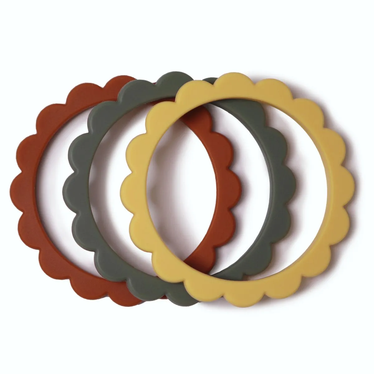 Silicone Flower Teething Bracelet [Set of 3]