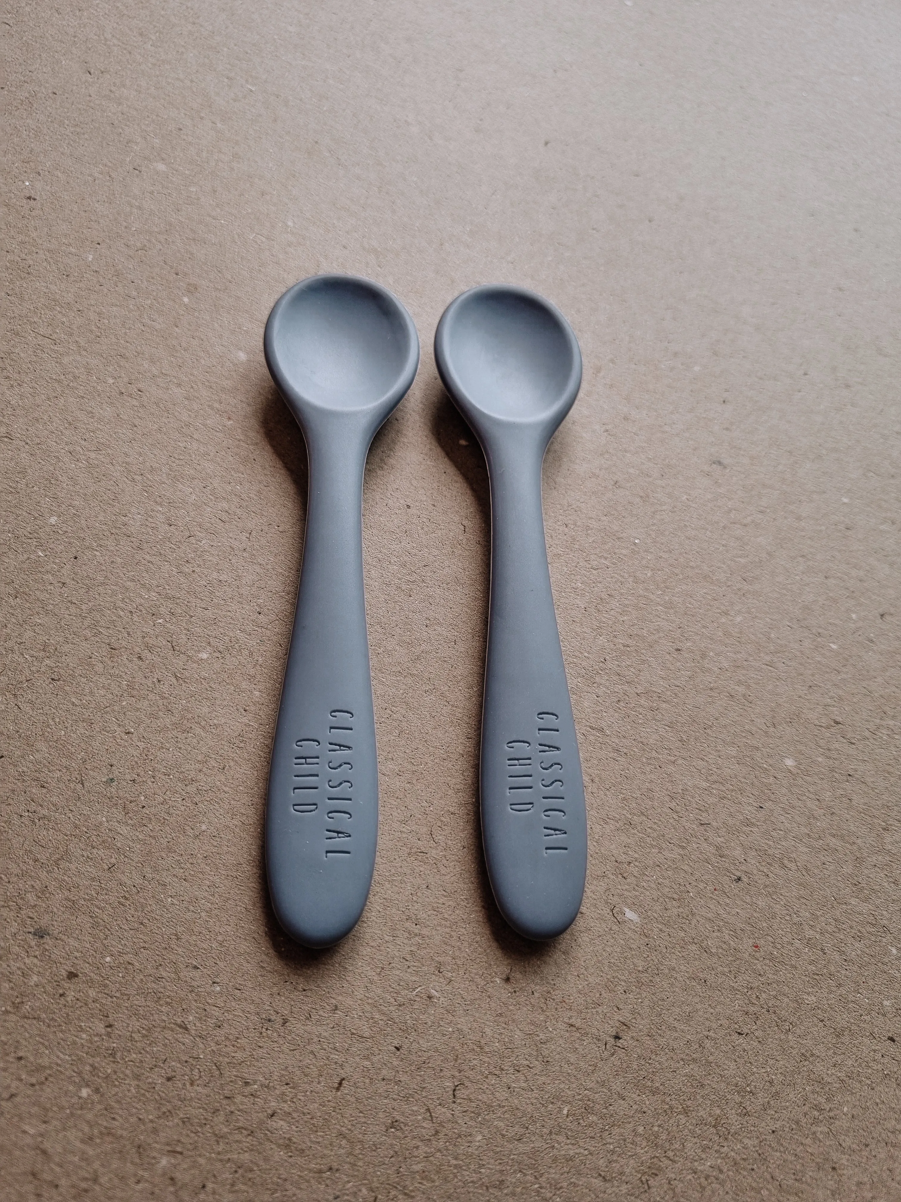 Silicone Spoon Denim Blue - 2 Pack