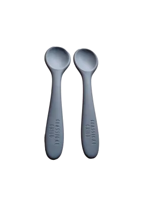 Silicone Spoon Denim Blue - 2 Pack