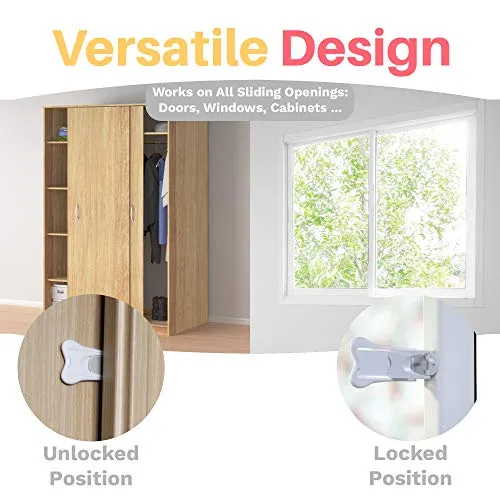 Sliding Door Lock for Child Safety (4-Pack) Inaya