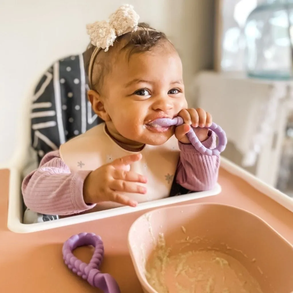Sweetie Spoons™ - Silicone Baby Fork   Spoon Set