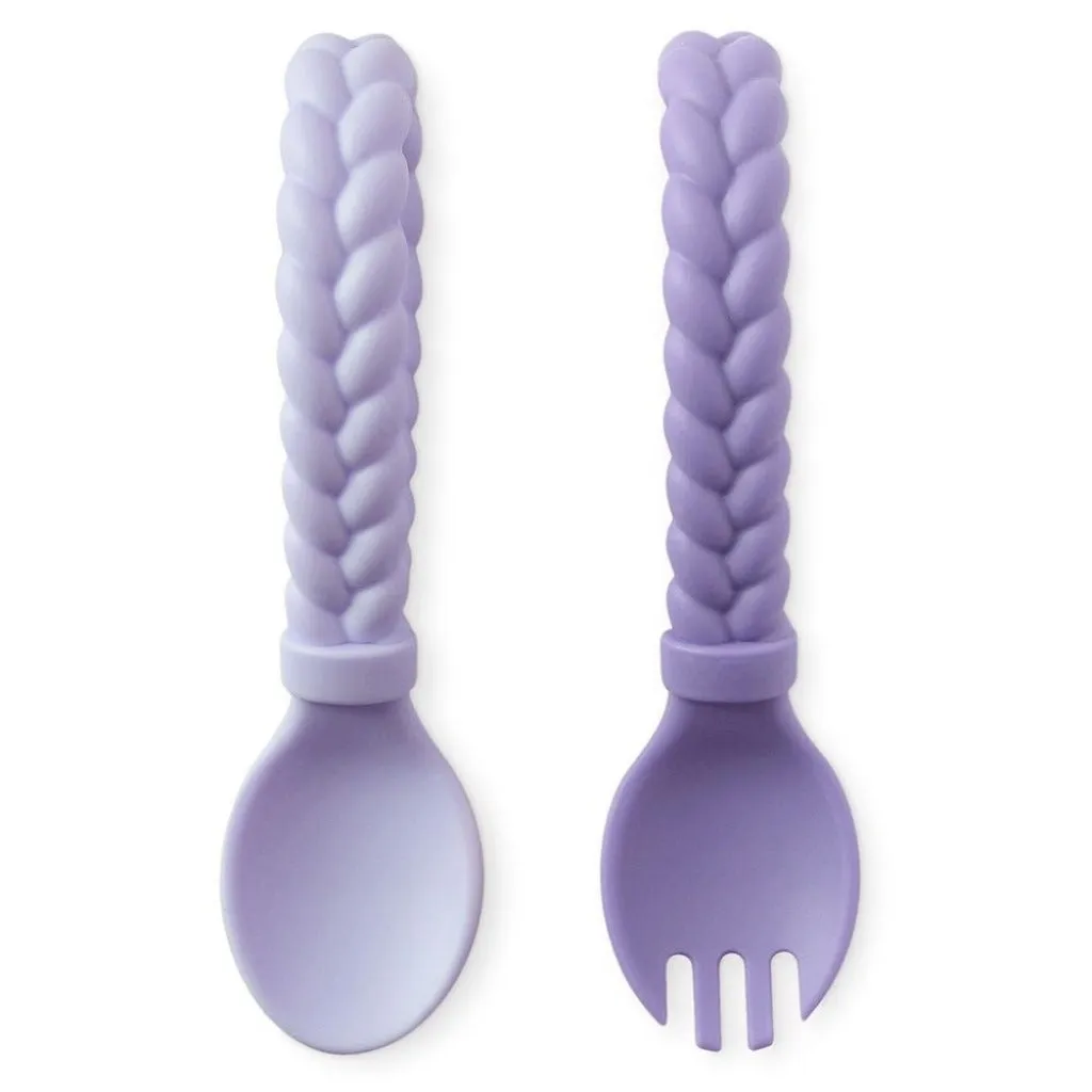 Sweetie Spoons™ - Silicone Baby Fork   Spoon Set