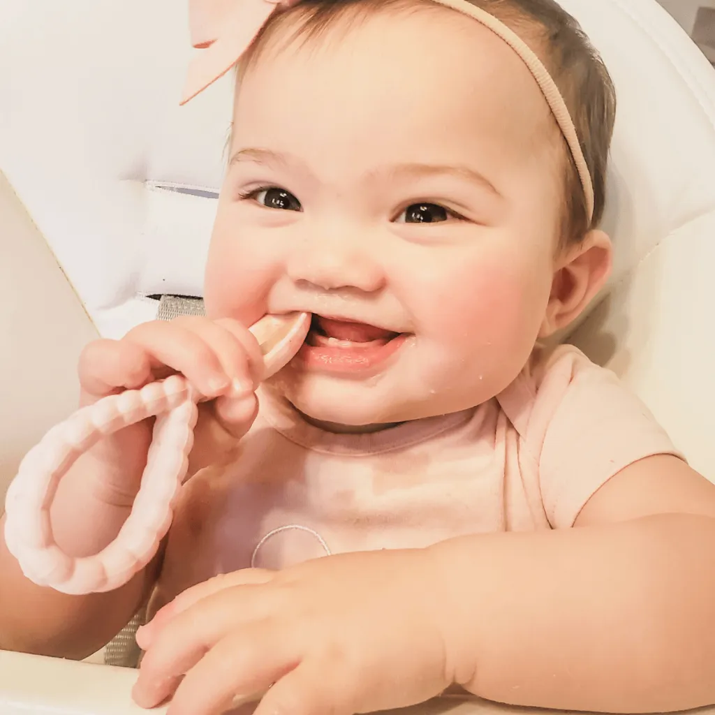 Sweetie Spoons™ - Silicone Baby Fork   Spoon Set