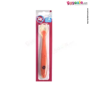 T&K Baby Soft Silicone Spoon 3 m Age - Orange