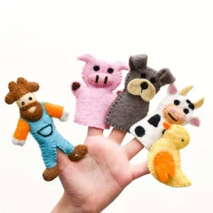 Tara Treasures Old Macdonald Had A Farm Finger Puppet Set