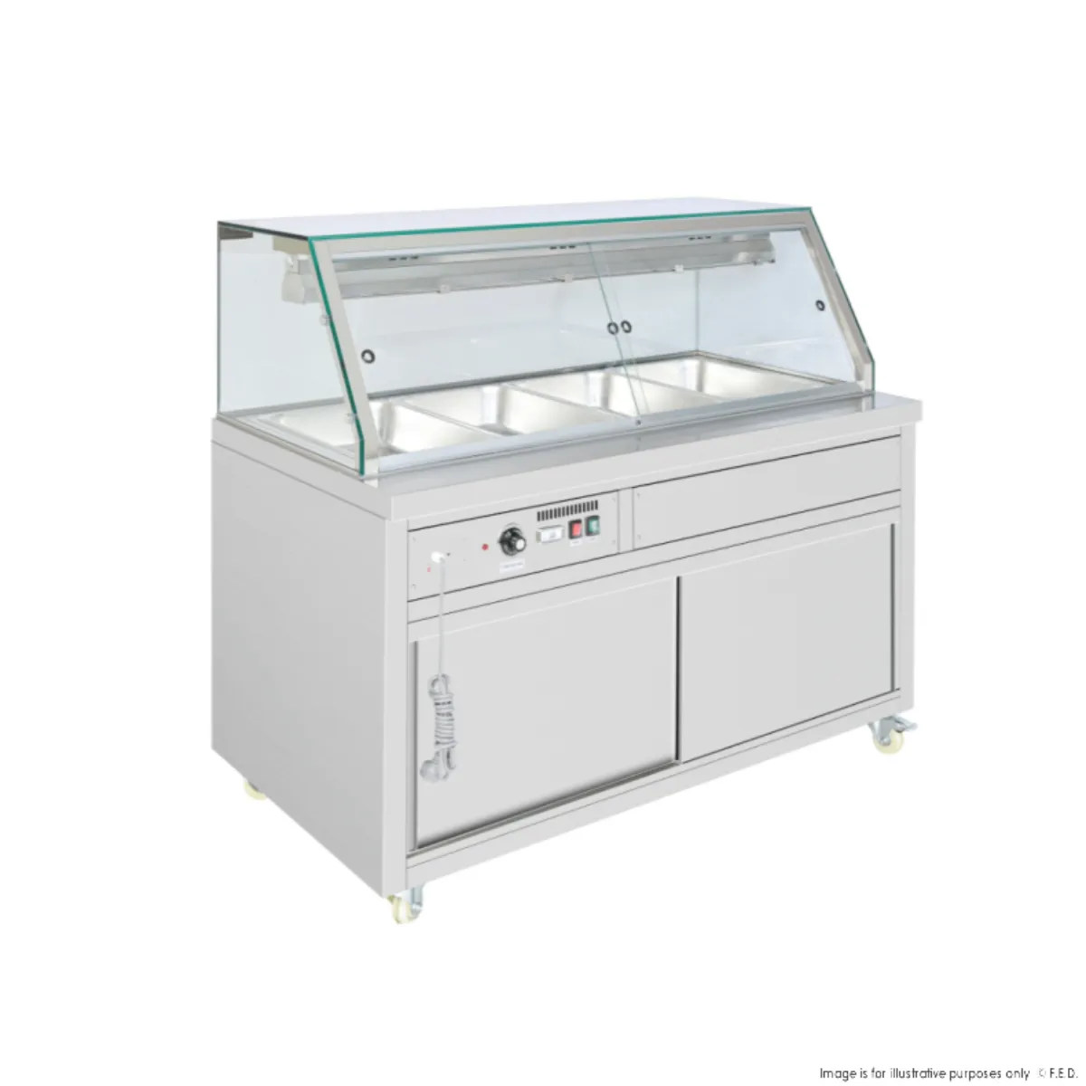 Thermaster Wet and Dry Bain Marie Display, 4x1/1 GN Pans [PG150FE-XG] (Order in item)