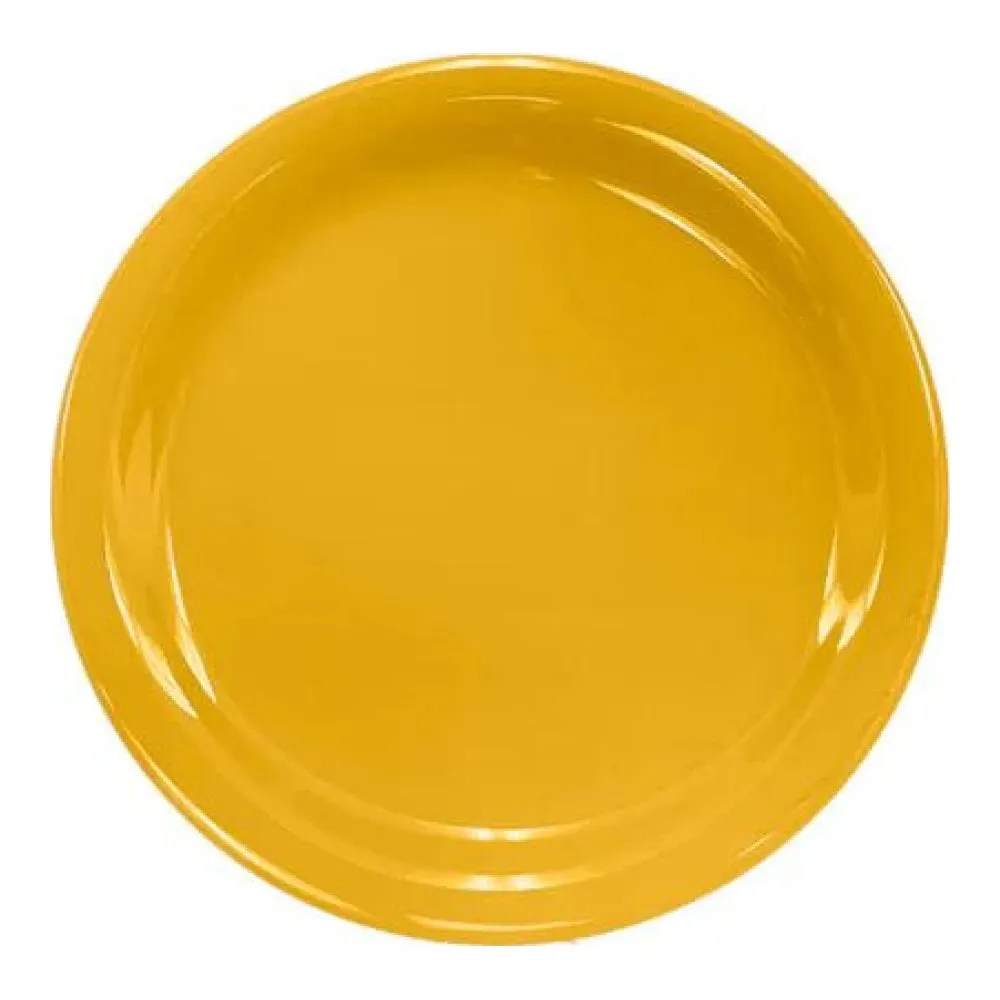 Thunder Group CR107YW 7-1/4" Melamine Narrow Rim Plate Pack of 12