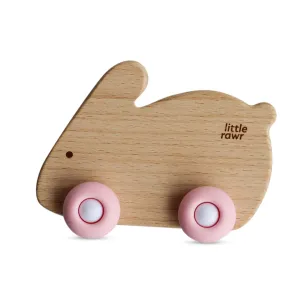 Wood Wheelie Animal-pink