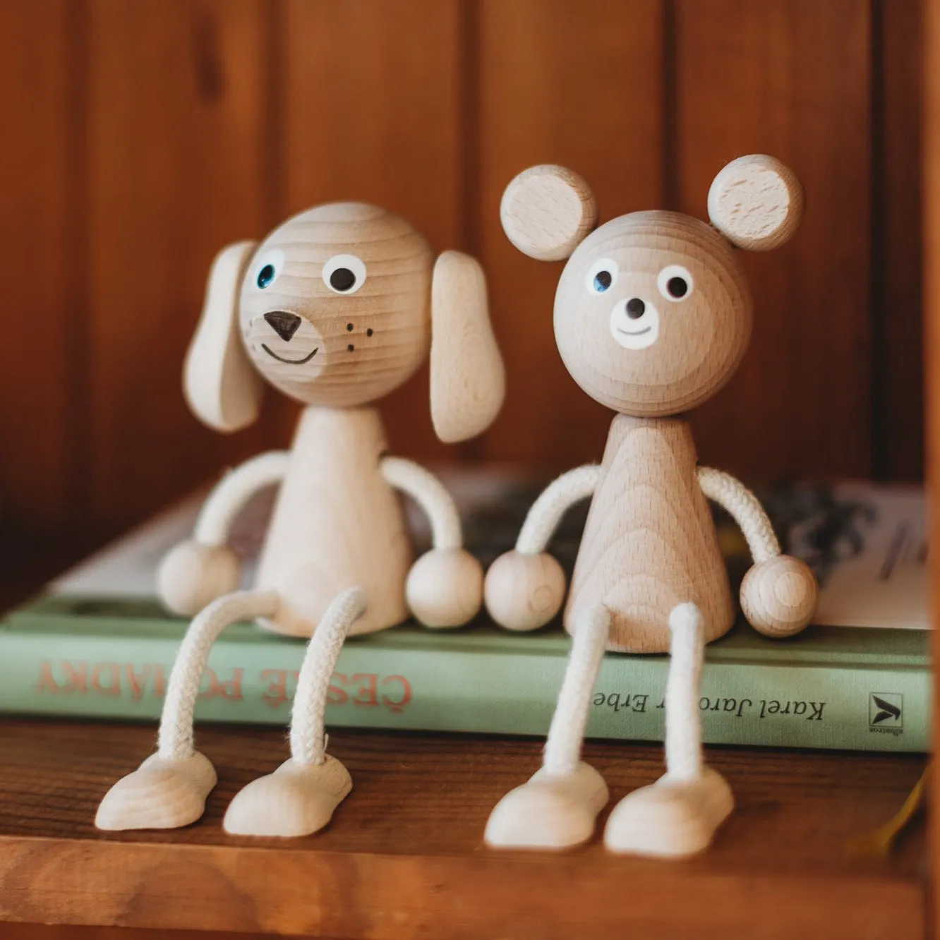 Wooden Sitting Bear - Sophie